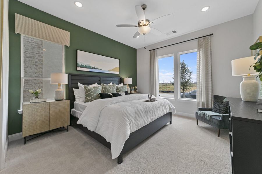 Furnished interior in a model home at Duets 41s in Frisco (Image 5).