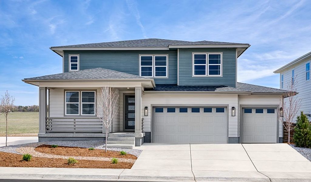 Front exterior of a home in the Barefoot Village community, located in Firestone, CO (Image 4). Front exterior of a home in the Barefoot Village community, located in Firestone, CO (Image 4).