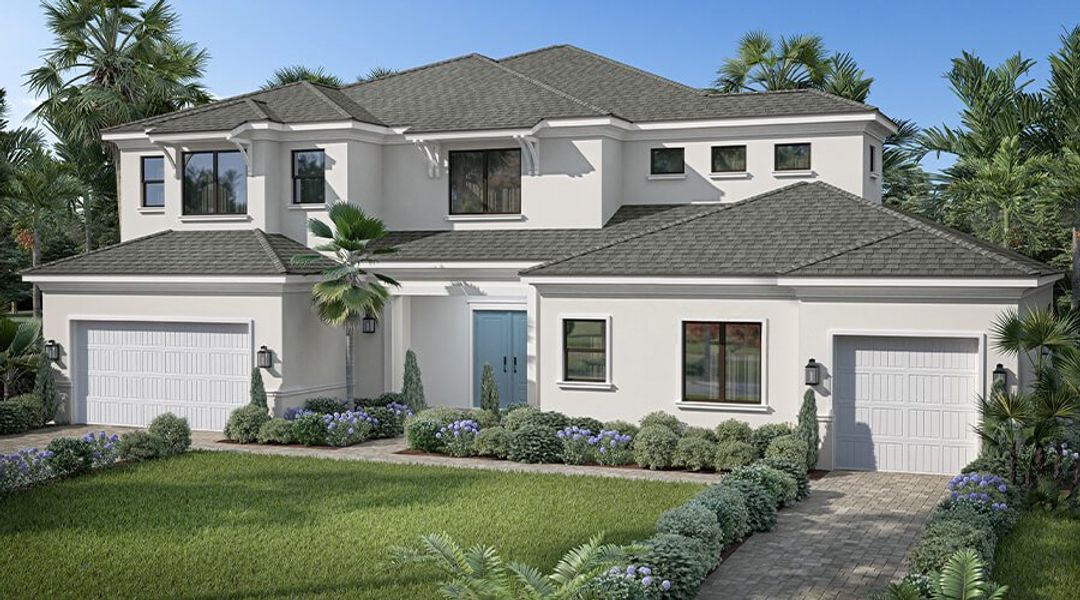 Front exterior of a home in the Heartwood community, located in Orlando, FL (Image 6).
