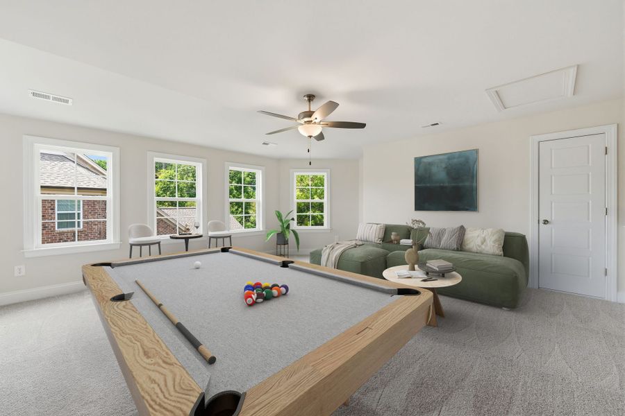 Furnished interior in a model home at Hudson Way in Whitsett (Image 8).