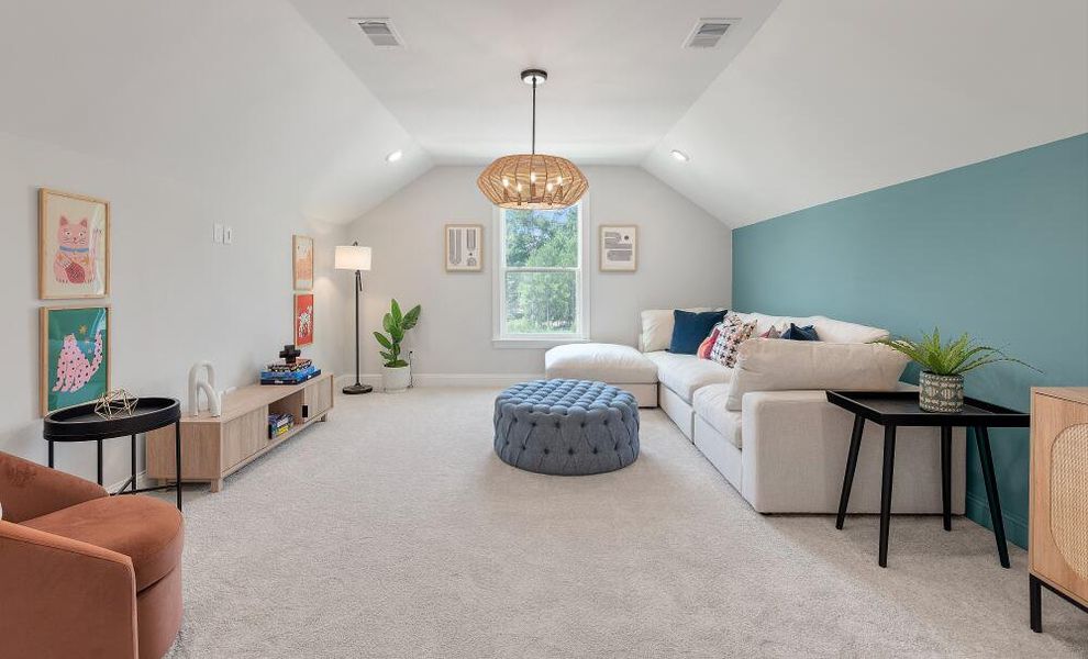 Furnished interior in a model home at Kilburne Village in Greensboro (Image 26).