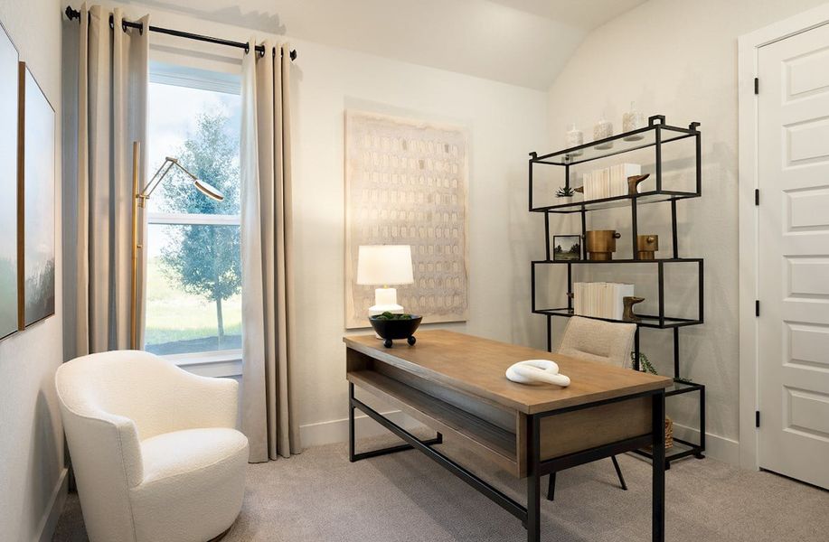 Furnished interior in a model home at Westridge in San Antonio (Image 19).