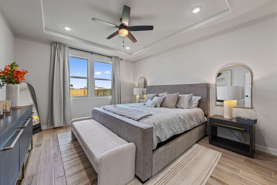 Furnished interior in a model home at Paloma Ranch in Harlingen (Image 38).