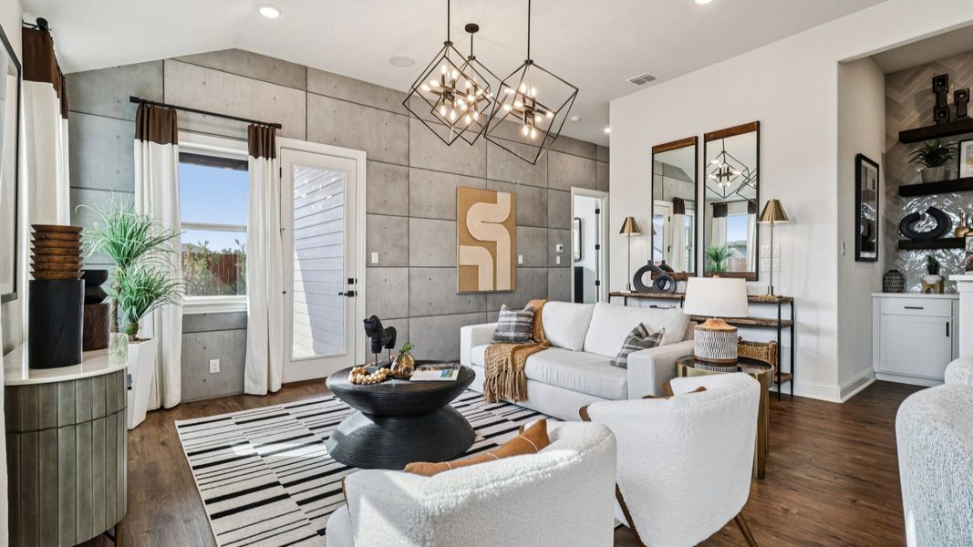 Furnished interior in a model home at Meyer Ranch – Premier in New Braunfels (Image 21).