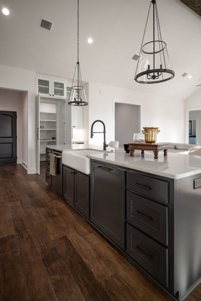 Furnished interior in a model home at Greens Prairie Reserve in College Station (Image 28).