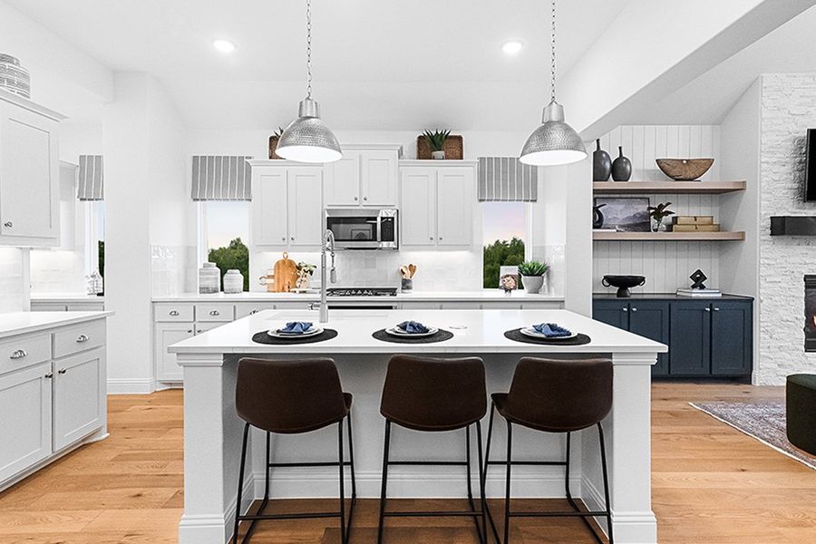 Furnished interior in a model home at The Reserve at Spiritas Ranch in Little Elm (Image 13).