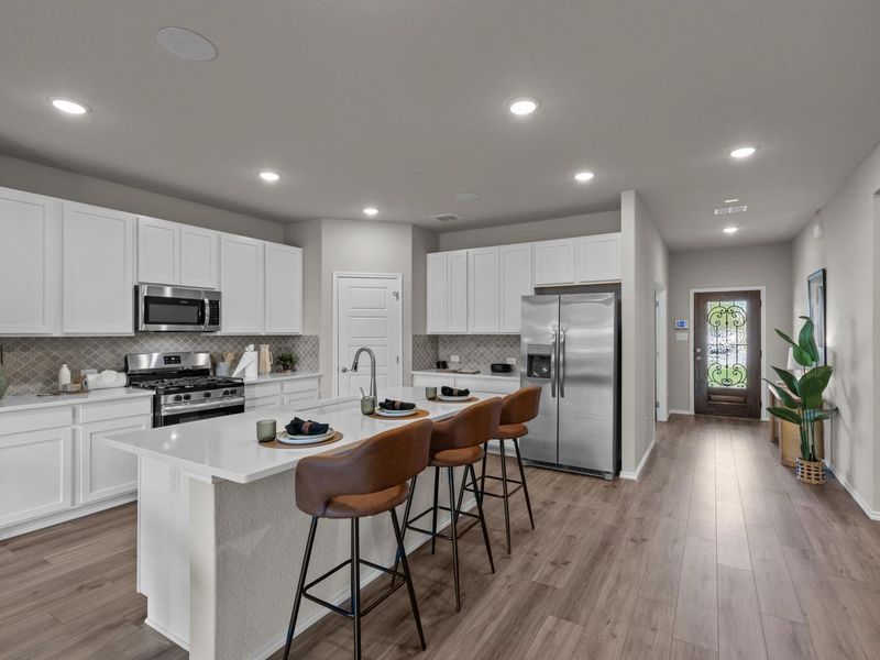 Furnished interior in a model home at Comanche Ridge in San Antonio (Image 4).