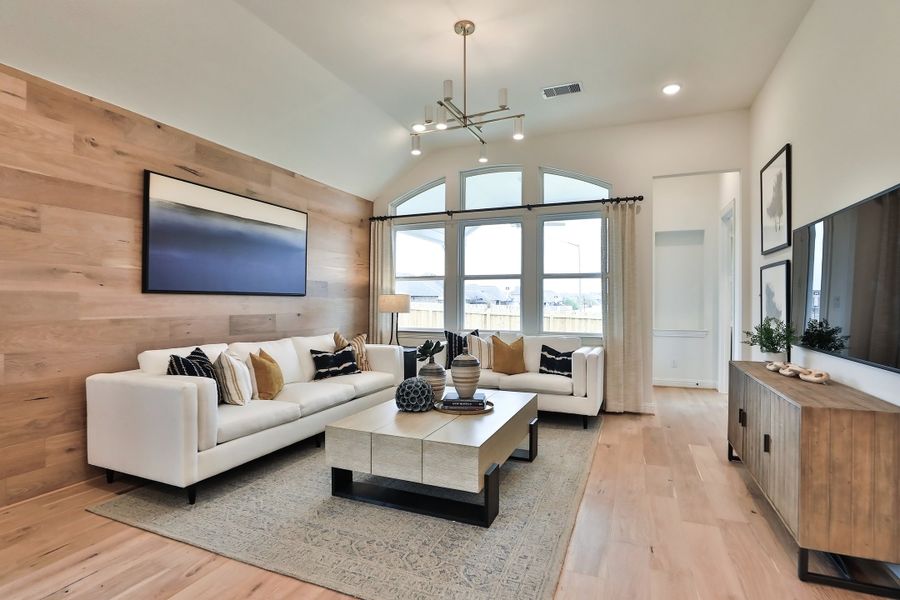 Furnished interior in a model home at Brewster Pointe in College Station (Image 8). Furnished interior in a model home at Brewster Pointe in College Station (Image 8).