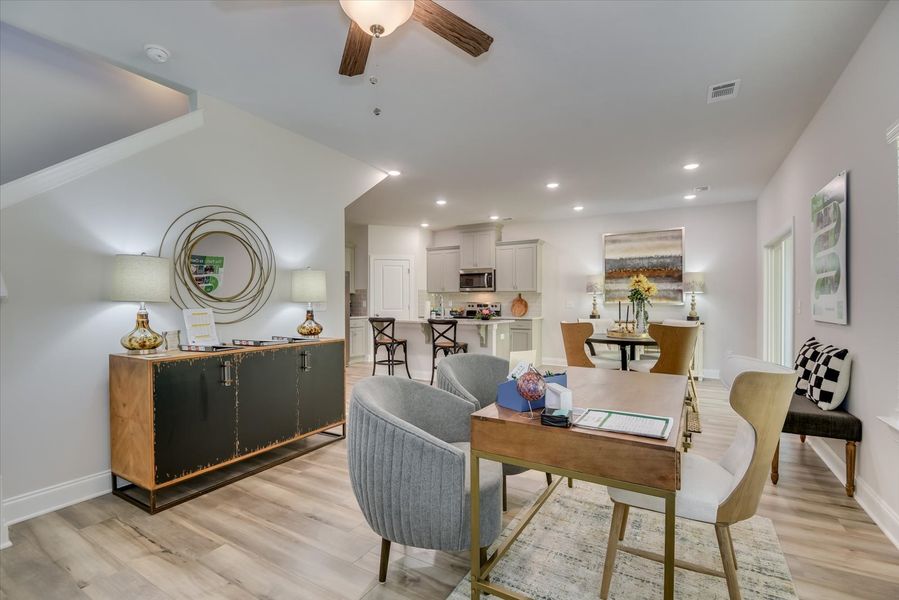 Furnished interior in a model home at Forrest Bluff in North Augusta (Image 7).