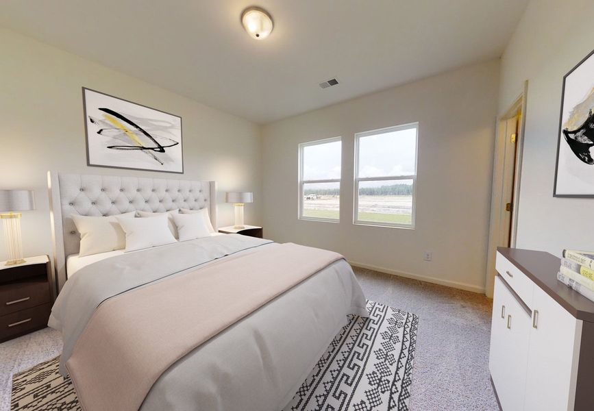 Furnished interior in a model home at Pender Woods at Cane Bay in Summerville (Image 6).