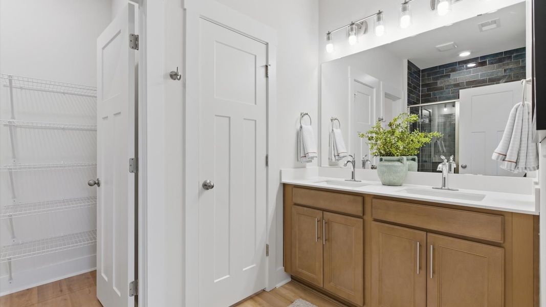 Furnished interior in a model home at Pelham Crossing Villas in Greenville (Image 17).