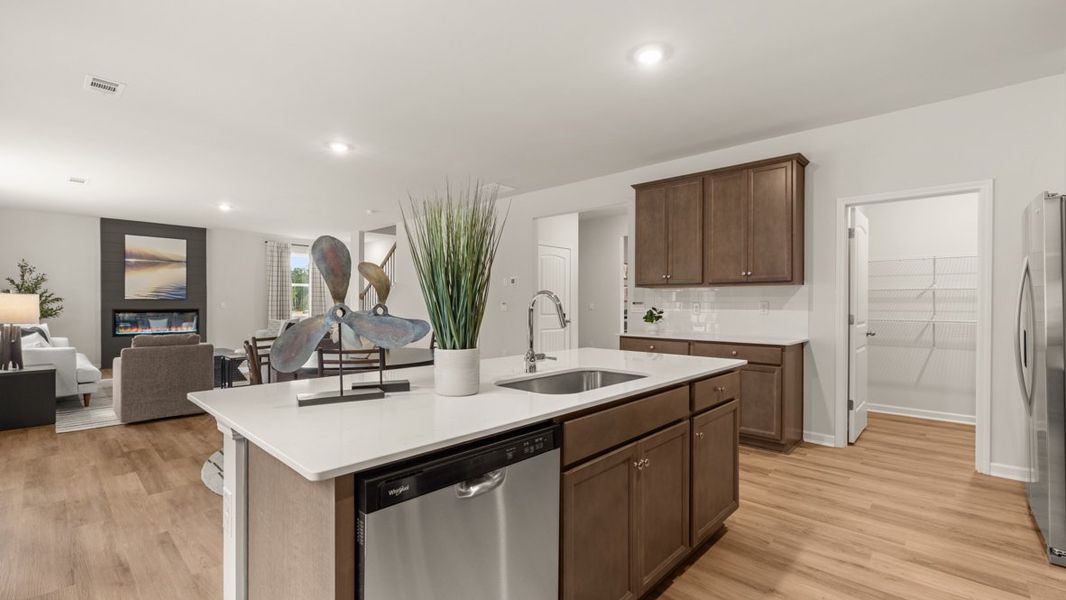 Furnished interior in a model home at Grandview at Lanier in Dawsonville (Image 11).