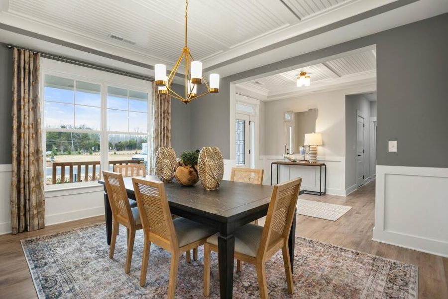 Furnished interior in a model home at Wexford in Elon (Image 3).