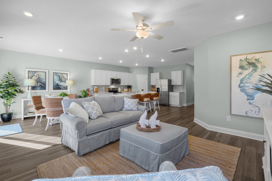 Furnished interior in a model home at Creekview Landing in Shallotte (Image 6).