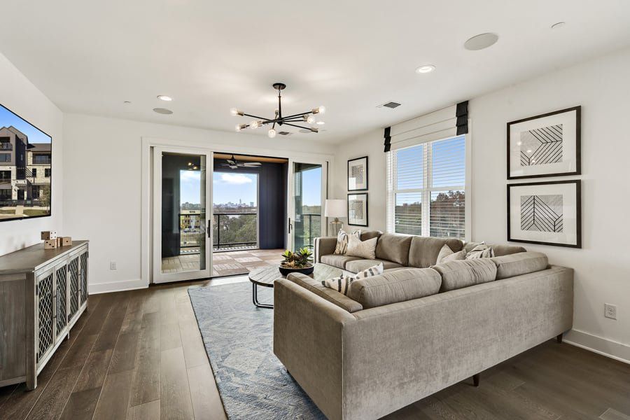 Furnished interior in a model home at The Grove At Shoal Creek in Austin (Image 11).