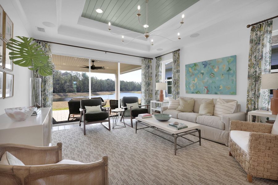 Furnished interior in a model home at Crosswinds at Nocatee in Ponte Vedra (Image 38).