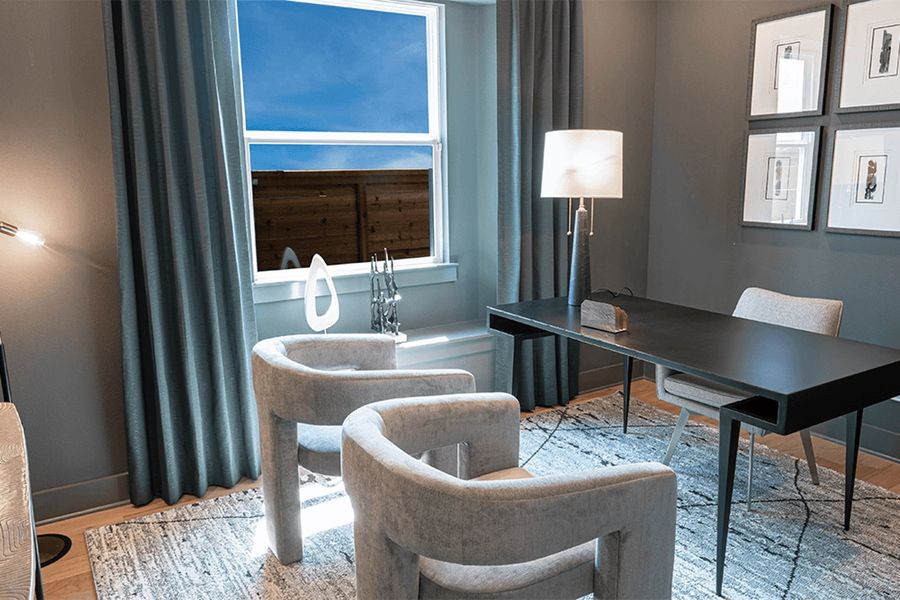 Furnished interior in a model home at Solterra in Mesquite (Image 9).