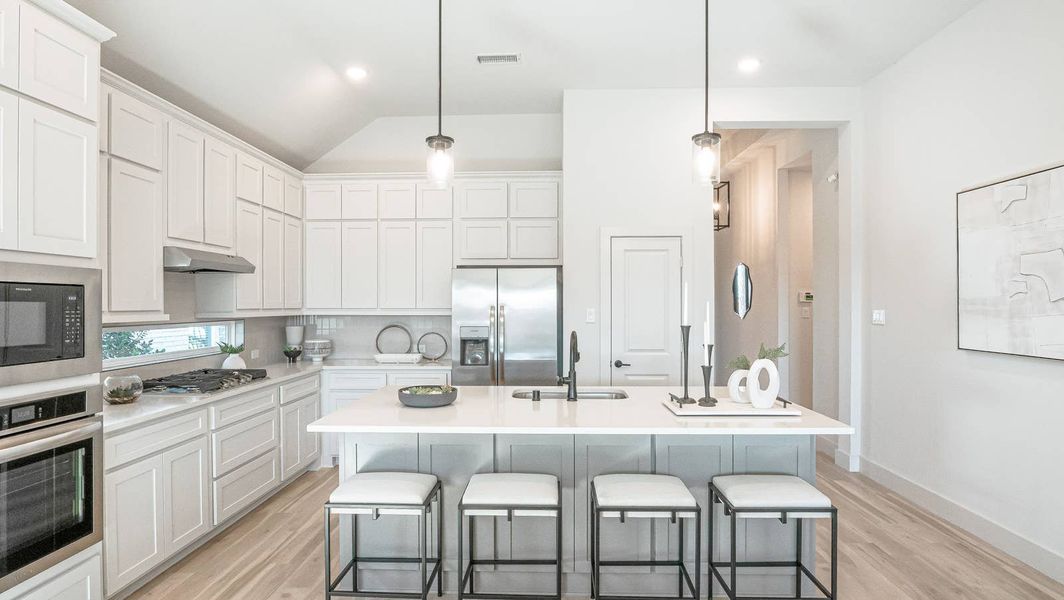 Furnished interior in a model home at Edgewood Creek in Celina (Image 15).