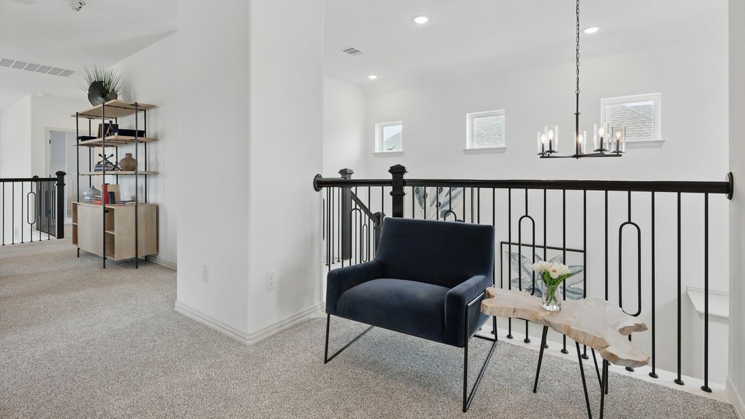 Furnished interior in a model home at Westridge Journey in McKinney (Image 38).