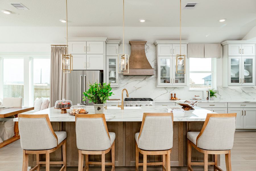 Furnished interior in a model home at Valencia in Manvel (Image 9).