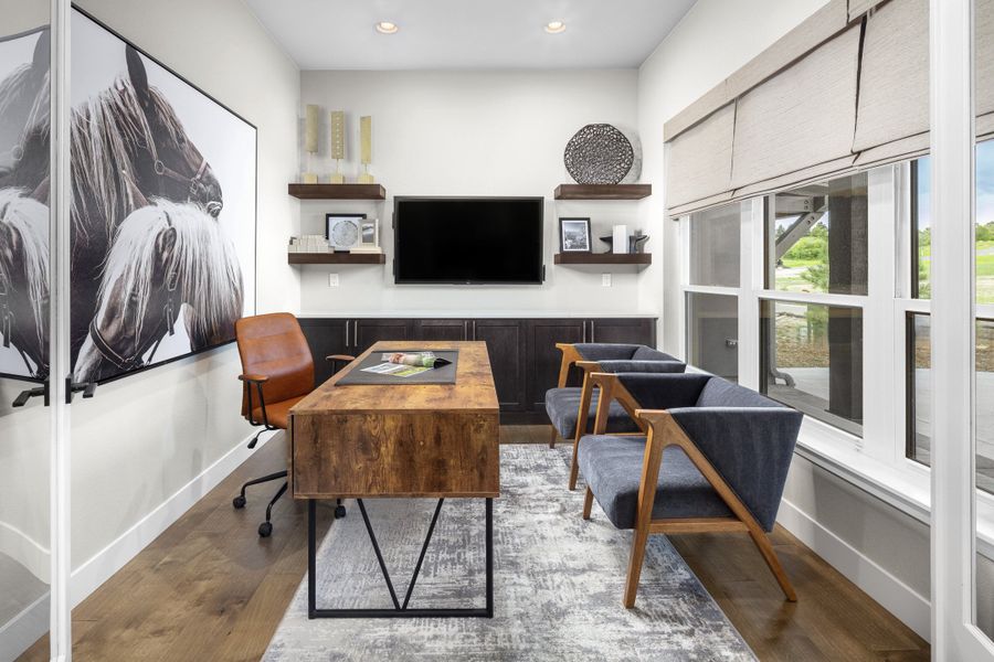 Furnished interior in a model home at The Summit at Castle Pines in Castle Pines (Image 33).