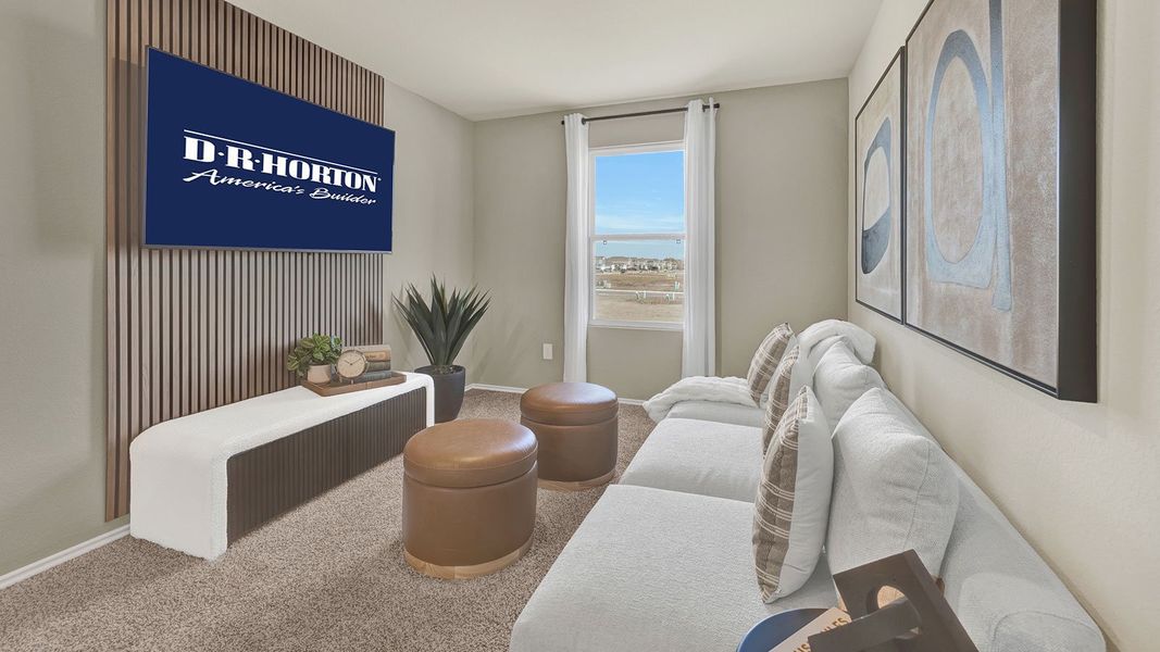 Furnished interior in a model home at Sunset Oaks in Maxwell (Image 31).