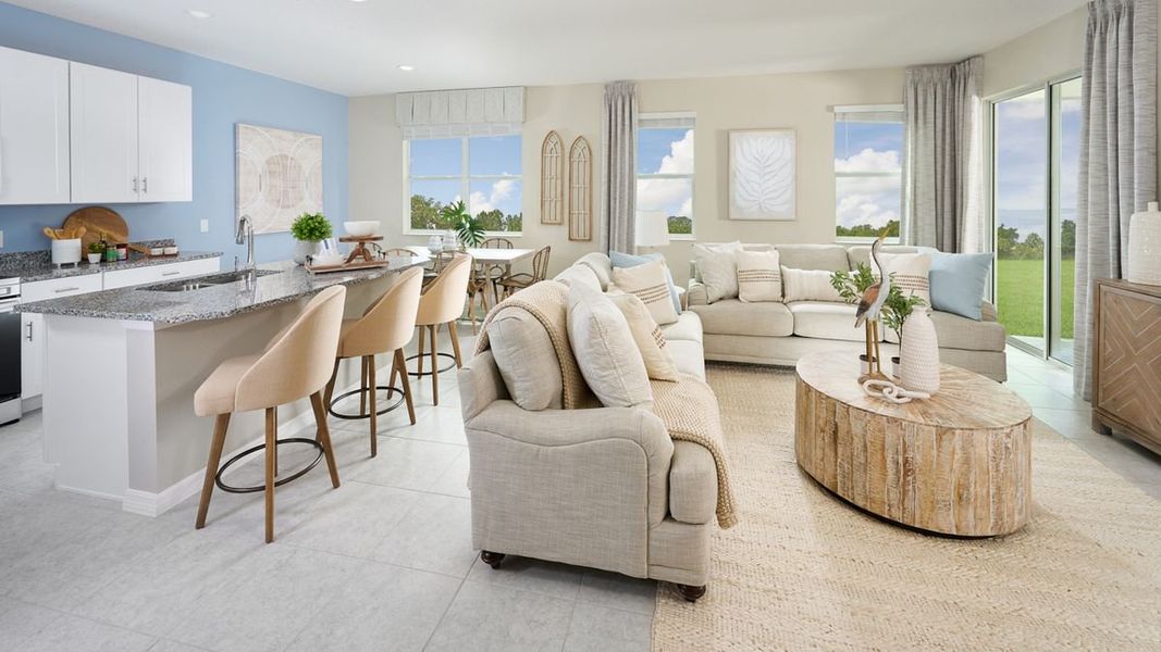 Furnished interior in a model home at Cypress Park Estates in Haines City (Image 29).