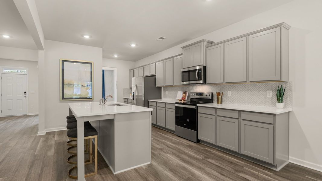 Furnished interior in a model home at Jackson Landing in Jefferson (Image 9).