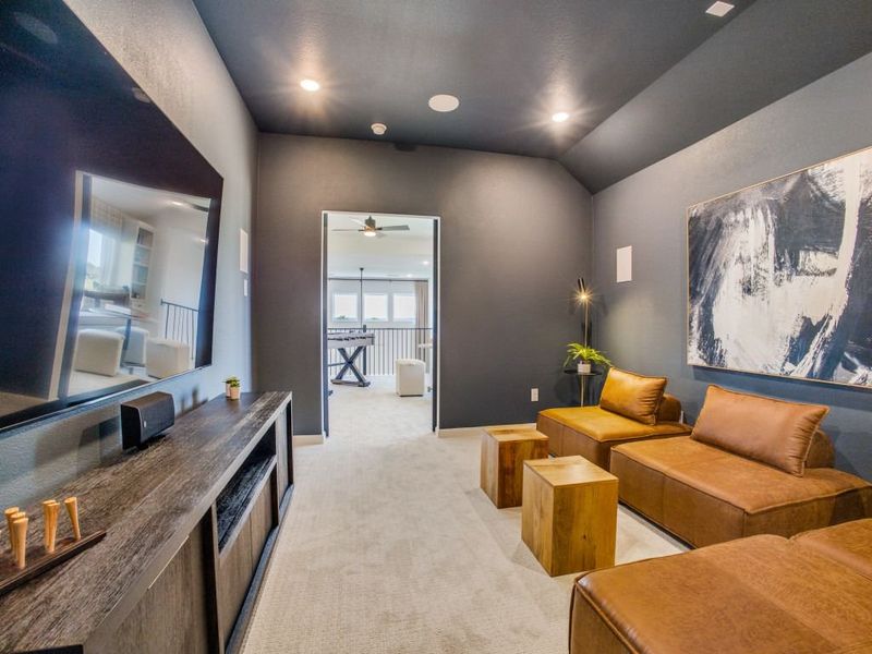 Furnished interior in a model home at Painted Tree - Woodland West in McKinney (Image 22).