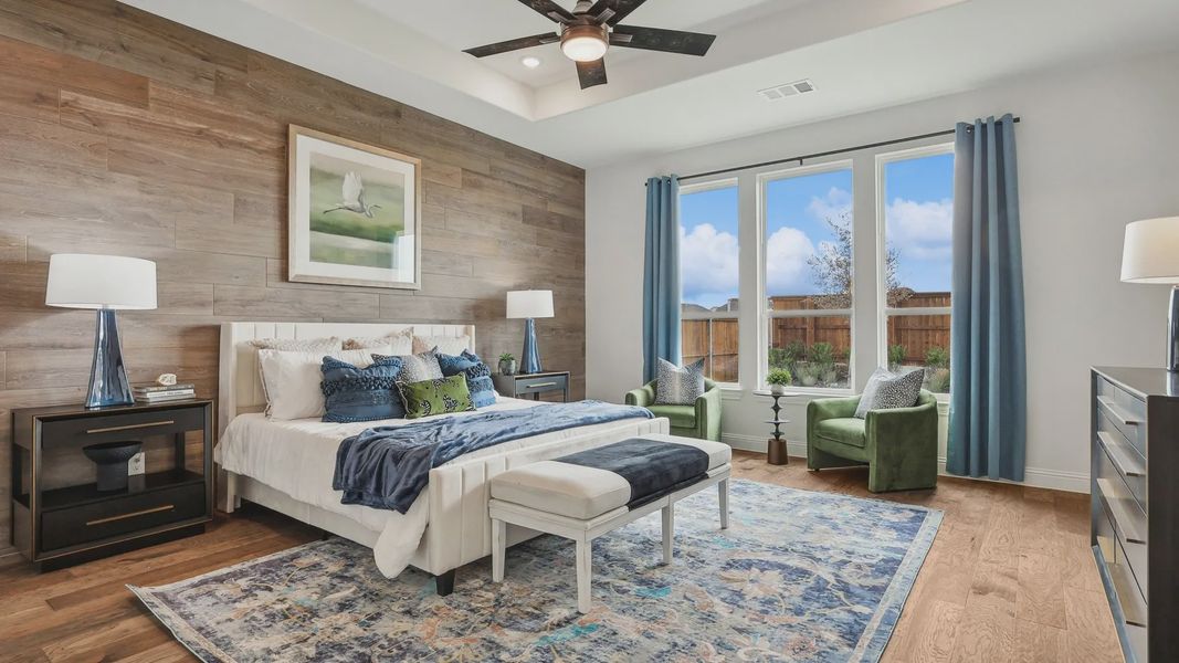 Experience sophistication with a wood accent wall, plush seating, and expansive windows. Green Meadows elegance. Experience sophistication with a wood accent wall, plush seating, and expansive windows. Green Meadows elegance.