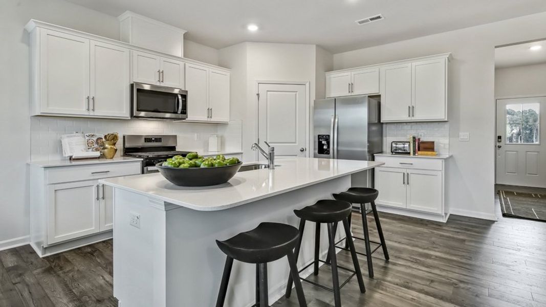 Furnished interior in a model home at Hawley Glen in Lillington (Image 3).