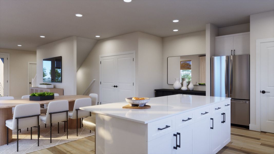 Furnished interior in a model home at Berkeley Villas in Denver (Image 11).