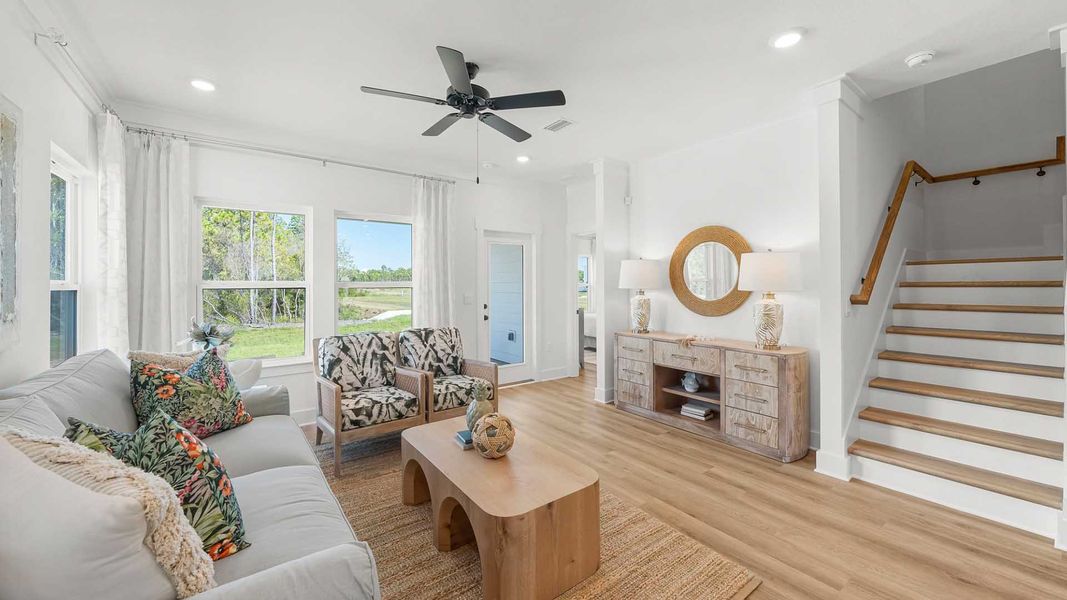 Furnished interior in a model home at Colonial East in Panama City Beach (Image 9).