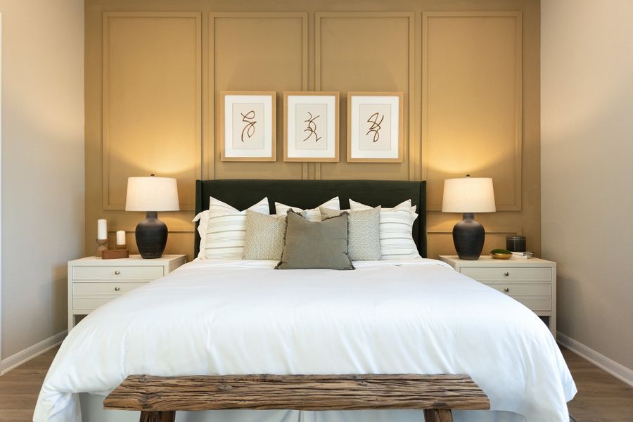 Furnished interior in a model home at Hunter's Ranch in San Antonio (Image 14). Furnished interior in a model home at Hunter's Ranch in San Antonio (Image 14).