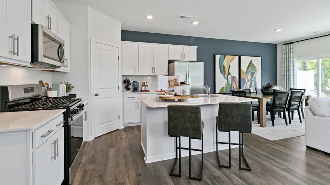 Furnished interior in a model home at Chapel Townes in Raleigh (Image 3).