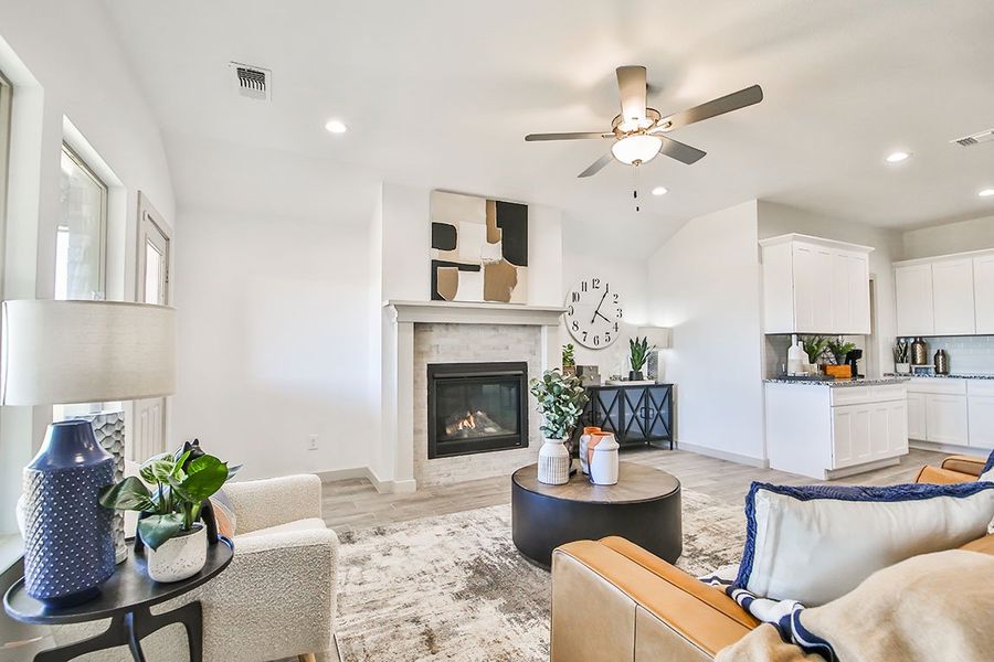Furnished interior in a model home at Abbey Glen in Lubbock (Image 13). Furnished interior in a model home at Abbey Glen in Lubbock (Image 13).