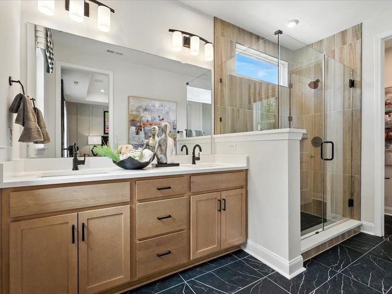 Furnished interior in a model home at Archer Row in Charlotte (Image 30).