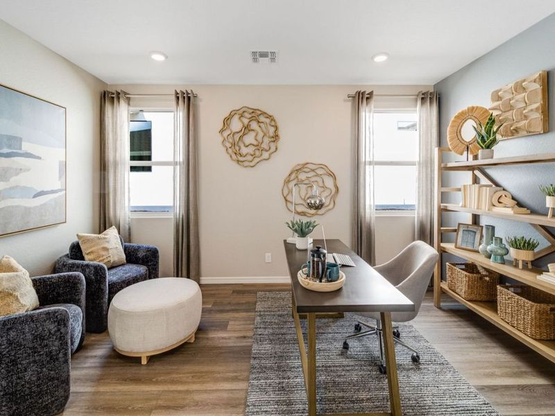 Furnished interior in a model home at South Ranch Destination Collection in Prescott (Image 9).