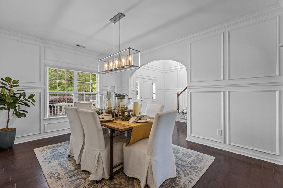 Furnished interior in a model home at The Preserve at Langston in Winterville (Image 4).