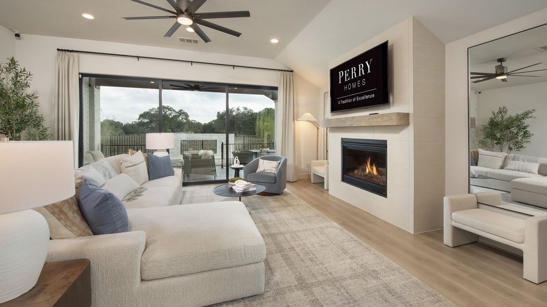 Furnished interior in a model home at Juniper Springs 60' in Lockhart (Image 8).