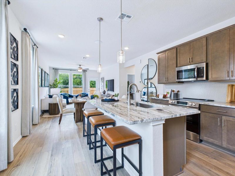 Furnished interior in a model home at Cedar Heights in San Antonio (Image 3).