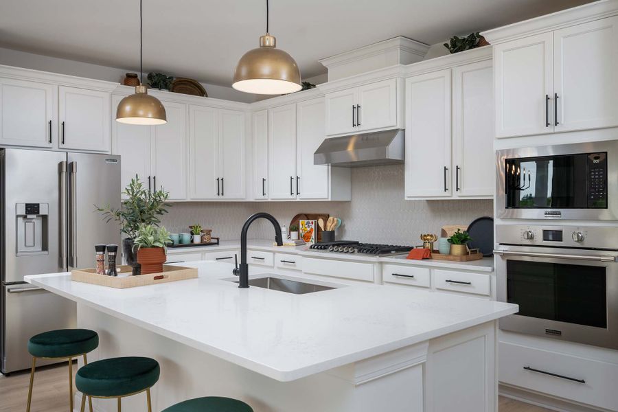 Furnished interior in a model home at Nexus – Village Collection in Gallatin (Image 9).