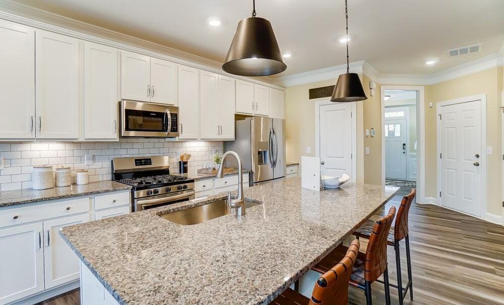 Furnished interior in a model home at Pineview Glen Townhomes in Durham (Image 12). Furnished interior in a model home at Pineview Glen Townhomes in Durham (Image 12).