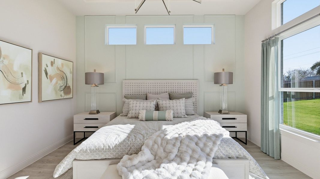 Furnished interior in a model home at Lakeshore Bluffs in Shady Shores (Image 24).