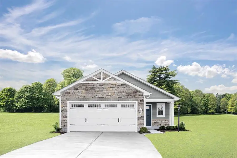Front exterior of a home in the Aspen Meadows community, located in Hampton, GA (Image 2).