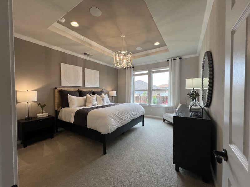 Furnished interior in a model home at Summerlyn in Leander (Image 24).