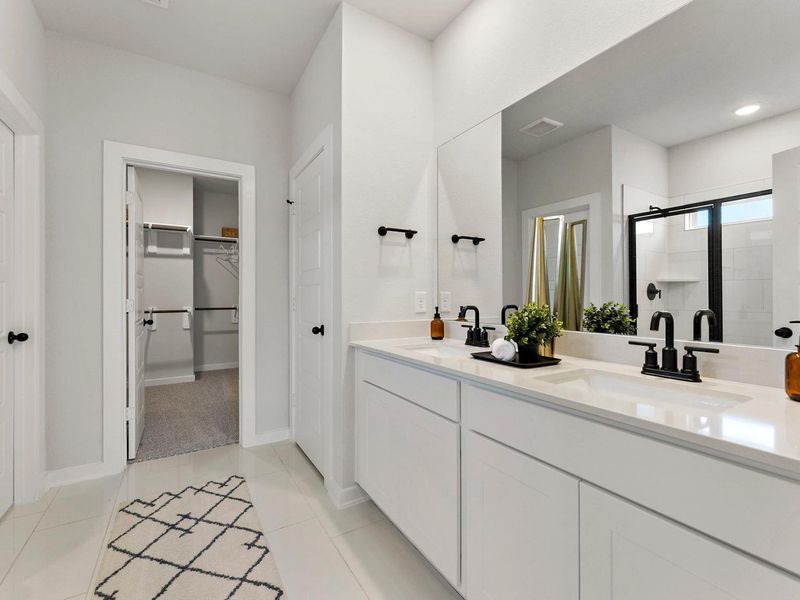 Furnished interior in a model home at Sundance Cove in Crosby (Image 9).