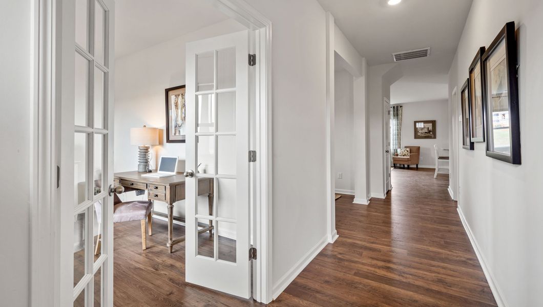 Furnished interior in a model home at Brookside Farms in Greer (Image 6).