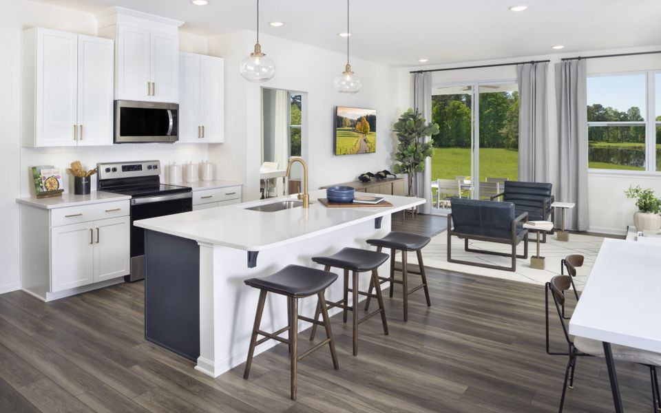 Furnished interior in a model home at Cardinal Landing in Coats (Image 11).