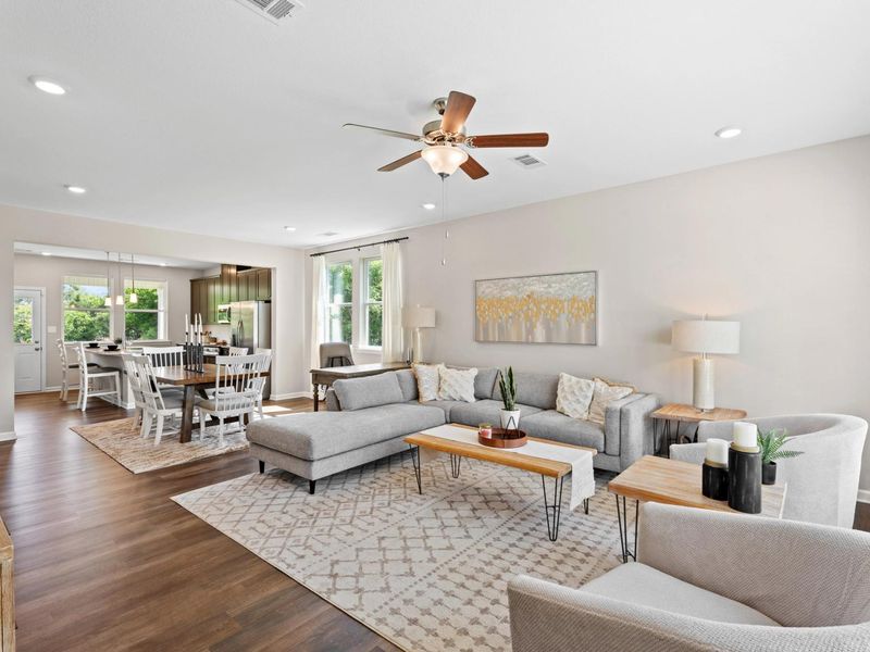 Furnished interior in a model home at Ivy Glen in Perry (Image 9). Furnished interior in a model home at Ivy Glen in Perry (Image 9).